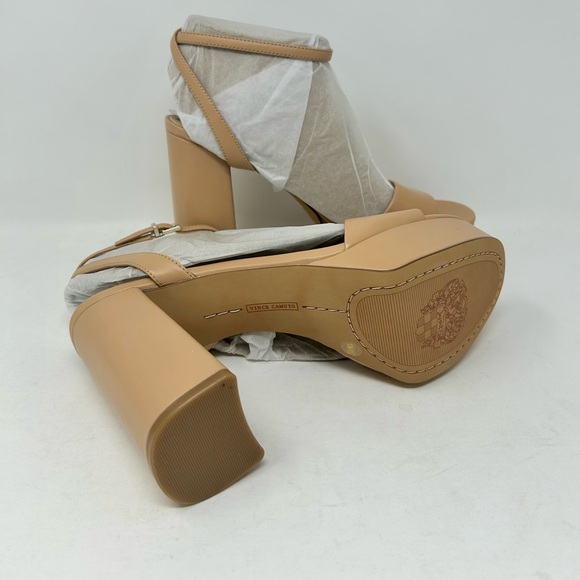 Vince Camuto Tan Block Heel Sandals - Picture 6 of 7